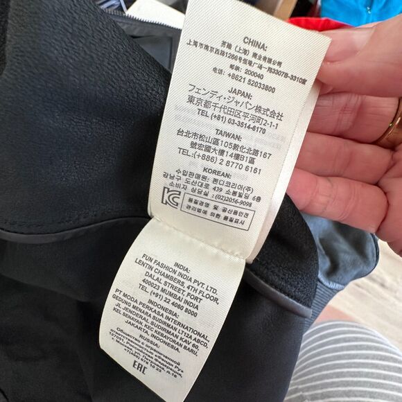 Fendi Black Soft Leather Fendi Embossed Monogram Front Long Sleeve Hooded Jacket - Picture 13 of 16